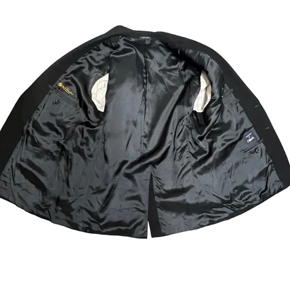 Ralph Ralph Lauren Loro Piana Jacket Men’s 44R Camel Hair Suit Coat Italy Black - Picture 2 of 11